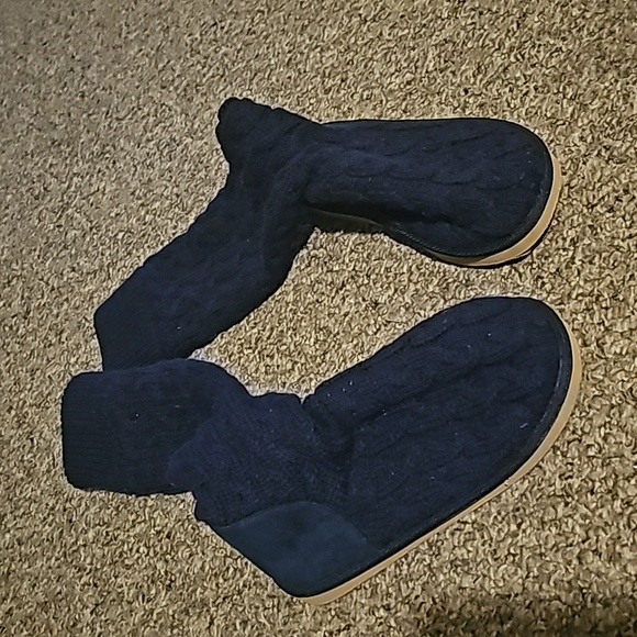 Navy blue Sweater boots - Picture 2 of 3